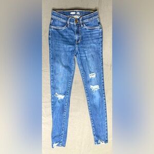 Old Navy Blue Skinny Distressed Jeans